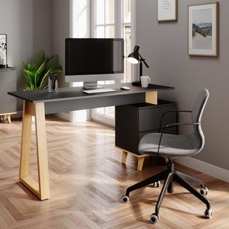 Vicco Escritorio Nautica, Antracita, 138 X 60 Cm Con Cajones, L, Vicco