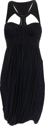 Versace draped viscose harness neckline cocktail dress