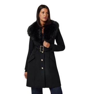Guess Jassen - Dames - Mantels - Zwart - Maat: XL Wol