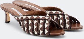 Manolo Blahnik Trofesamu knitted mules