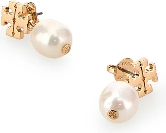 Tory Burch Womens Gold Metal Earrings 709 Main Body : Brass Cultured