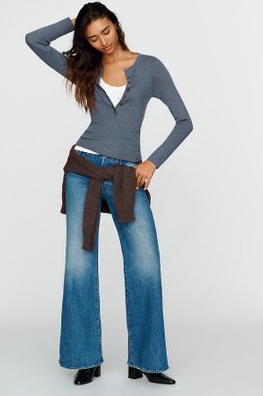 Mother The Tomcat Roller Sneak Mid Rise Flare Jeans
