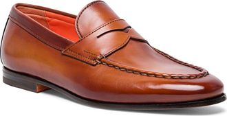 Santoni Door Penny Loafer in Light Brown at Nordstrom, Size 7.5