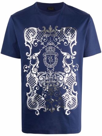 Billionaire Boys Club baroque-print T-shirt - Blue