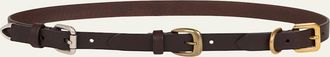 Etro Interchangeable Buckles Leather Belt