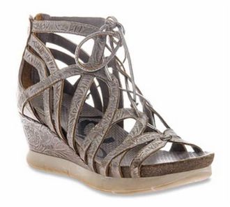 OTBT Womens Nomadic Wedge Sandal In Light Pewter