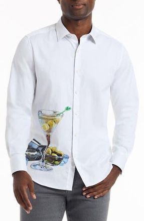 Robert Graham Martini Mode Cotton Button-Up Shirt in White at Nordstrom Rack, Size Medium