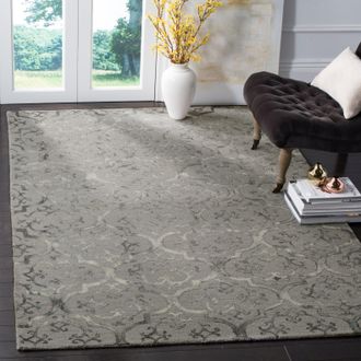 Safavieh Dip Dye Hand Made Area Rug, Grey Traditional Style Non Shedding
