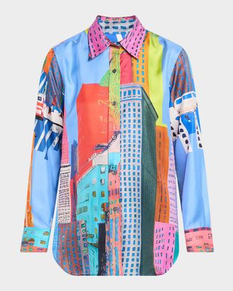 Libertine - Libertine NYC Printed Silk New Classic Shirt