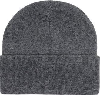 Knowledge Cotton Apparel Embossed Owl DL Wool Beanie Mütze - Unisex | grau/blau