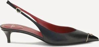 Valentino Garavani D&eacute;collet&eacute; Slingback con tacco kitten VLogo Signature Woman 38.5