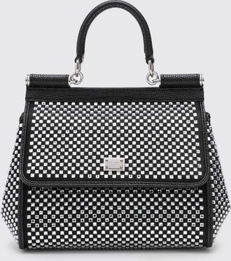 Dolce & Gabbana Borsa Sicily in seta e pelle con cristalli