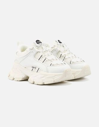 Buffalo Womens Buffalo Saturn Lace Womens White Trainers - Size: 6.5