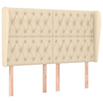 vidaXL Testiera Ad Orecchio Crema 163x23x118/128 Cm In Tessuto - Vidaxl