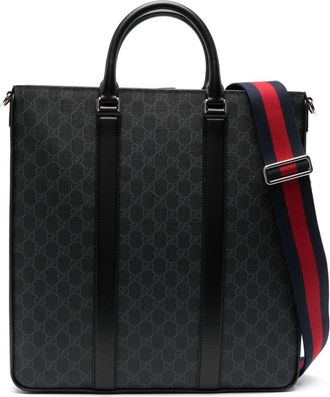 Gucci medium GG Supreme tote bag - men - Calf Leather - OS - Black