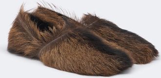 Christophe Lemaire Shearling slip-on shoes
