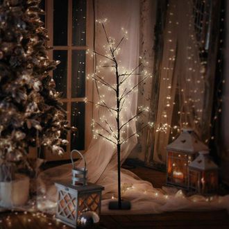 ECD Germany Ecd Germany &Aacute;rbol Led 120 Cm Con 240 Leds Blanco C&aacute;lido Luminoso Con Temporizador Iluminaci&oacute;n Decorativo Navidad Interior Y Exterior Con Protecci&oacute;n Ip