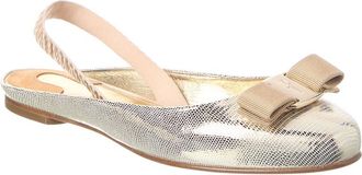 Ferragamo Varina Leather Ballet Flat