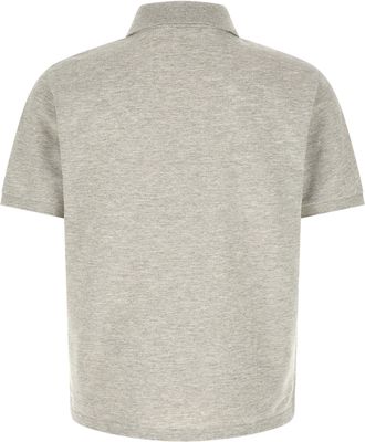 Saint Laurent Mens Gray Cotton Polo Shirt