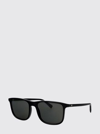 Emporio Armani Occhiali da sole aviatore rettangolari in acetato nero