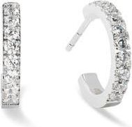 Coeur de Lion Eternal Love Mini Crystal Hoop Earrings in Silver at Nordstrom