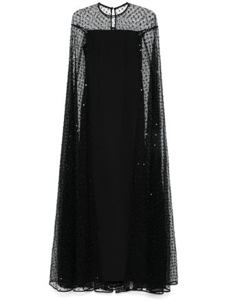 Nissa sequin-embellished gown - women - Spandex/Elastane/Polyester/Polyester/Lycra/Polyamide - 36 - Black