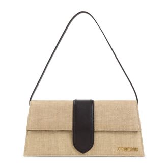 Jacquemus Natural Beige Raffia Le Bambino Long Handbag-Donna