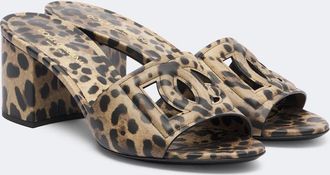 Dolce & Gabbana DG leopard-print leather mules