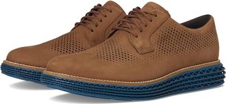Cole Haan Original Grand 2.0 Oxford Mens Lace Up Wing Tip Shoes Brown Nubuck/Water Resistant : 10.5 D - Medium, Leather