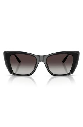 Michael Kors Tokyo 51mm Gradient Square Sunglasses in Black /Smoke Gradient at Nordstrom