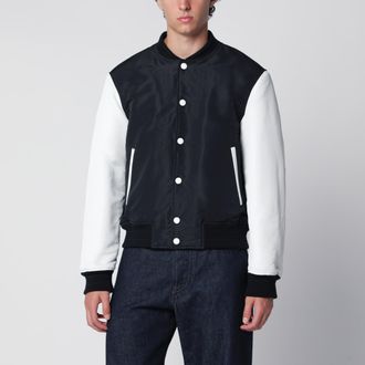 Givenchy Giacca Varsity blu navy/bianca in raso