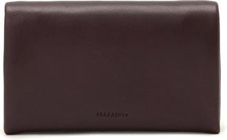 AllSaints Harluna Leather Bifold Wallet in Burgundy Red at Nordstrom