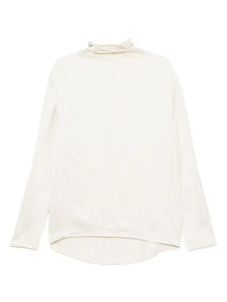 Toteme high-neck blouse - women - Viscose - 30 - Neutrals