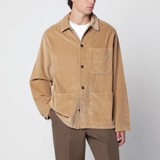 Polo Ralph Lauren Giacca a camicia color cammello in cotone