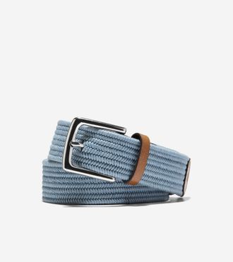 Cole Haan Mens 35MM Stretch Web Belt - Blue Size 32