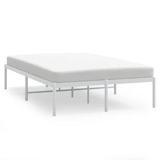 Berkfield Home Metal Bed Frame White 120x190 cm Small Double