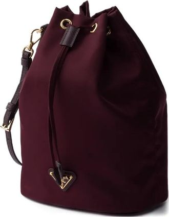 Prada Borsa a secchiello con coulisse - Rosso