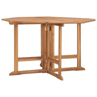 vidaXL Mesa De Comedor De Jard&iacute;n Plegable Teca Maciza 110x110x75 Cm Vidaxl
