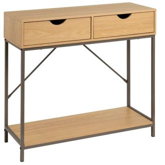 Unimasa Consola urban moka con 2 cajones