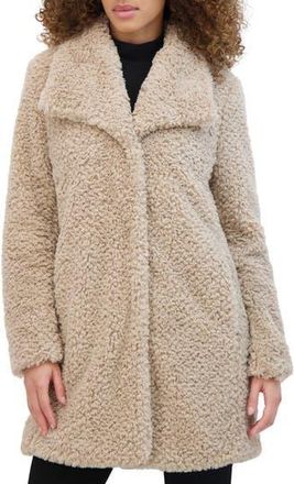Kenneth Cole Textured Faux Fur Jacket in Ivory at Nordstrom Rack, Size Medium