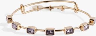 Alex and Ani June Birthstone Emerald Cut Bangle in Gold at Nordstrom