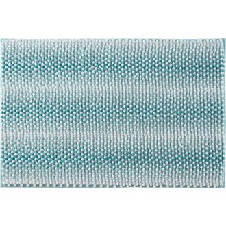VCNY Home Heathered Stripe Memory Foam Bath Rug in Teal at Nordstrom Rack