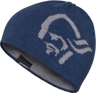 Norr&oslash;na 29 Mid Cotton Logo Beanie M&uuml;tze - Unisex | blau