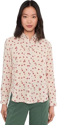 Toad&Co Tate Double Weave Long Sleeve Shirt Womens Clothing Salt Print : MD, Cotton/Hemp