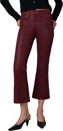 Joe's Callie Coated Cropped Bootcut Jeans In Syrah