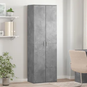 vidaXL Credenza Grigio Cemento 60x35x180 Cm In Legno Multistrato - Vidaxl