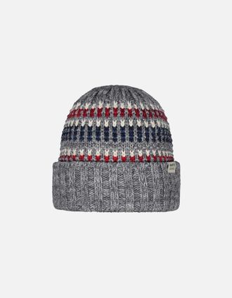 Barts Mens Barts Mens Travvis Jaquard Knitted Cuffed Beanie - Grey - Size: ONE size