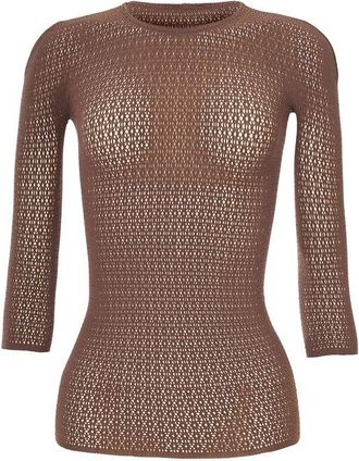 Wolford Daisy Net Top Long Sleeves