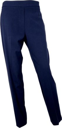Kaos Rechte Pijp Elastische Taille Broek Blauwe Nacht - Dames - Straight fit broeken - Blauw - S - Polyester - Broeken