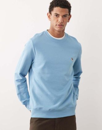 Paul Smith Felpa vestibilit&agrave; classica blu con logo zebrato